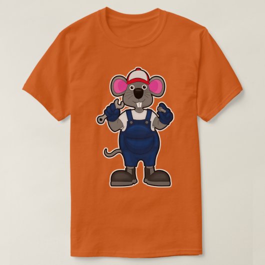 Muis als mechanisch met schroefspanner t-shirt (Design voorkant)