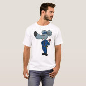 Muis als politieagent met donut t-shirt (Voorkant volledig)