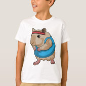 Muis als Runner met Hoofdband T-shirt (Voorkant)