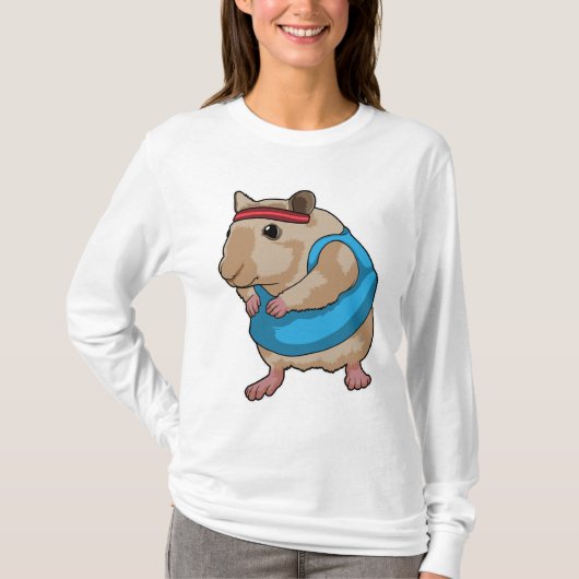 Muis als Runner met Hoofdband T-shirt (Voorkant)