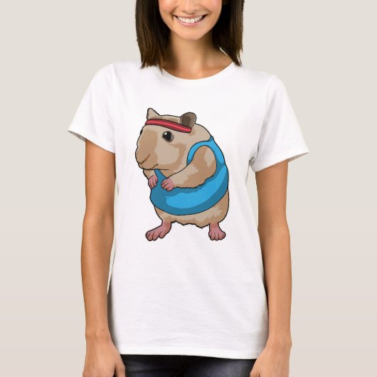 Muis als Runner met Hoofdband T-shirt (Voorkant)