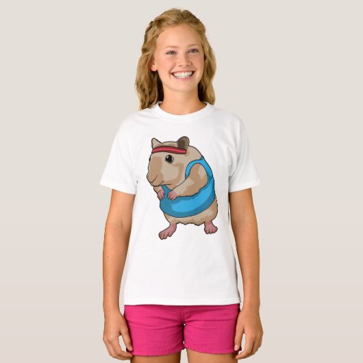Muis als Runner met Hoofdband T-shirt (Voorkant volledig)