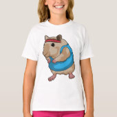 Muis als Runner met Hoofdband T-shirt (Voorkant)
