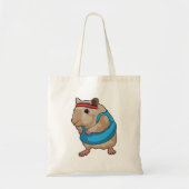Muis als Runner met Hoofdband Tote Bag (Voorkant)