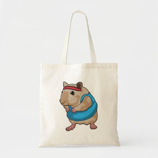 Muis als Runner met Hoofdband Tote Bag (Voorkant)