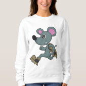 Muis als Runner met rugzak Trui (Voorkant)