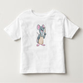 Muis als Schilder met penseel van verf Kinder Shirts (Voorkant)