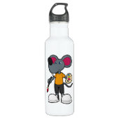 Muis als schilder met verf en penseel waterfles (Voorkant)