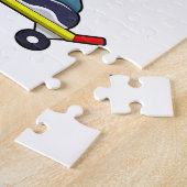 Muis als Skater met skateboard Legpuzzel (Zijkant)