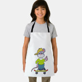 Muis als Skater met skateboard Schort (Insitu)