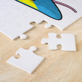 Muis als Snowboarder met Snowboard Legpuzzel (Zijkant)