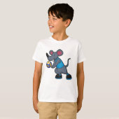 Muis als volleybalspeler met volleybal t-shirt (Voorkant volledig)