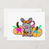Muis baby onthult herfst briefkaart (Voorkant / Achterkant)