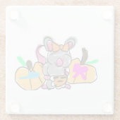 Muis baby onthult herfst glazen onderzetter (Achterkant)