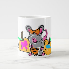 Muis baby onthult herfst grote koffiekop