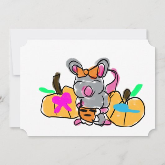 Muis baby onthult herfst kaart (Voorkant)