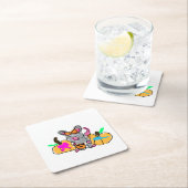 Muis baby onthult herfst kartonnen onderzetters (Insitu)