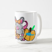 Muis baby onthult herfst koffiemok (Voorkant rechts)