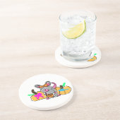 Muis baby onthult herfst zandsteen onderzetter (Zijkant)