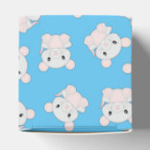 Muis Baby shower blauw Bedankdoosjes (Bovenkant)