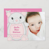 Muis Baby shower roze Briefkaart (Voorkant / Achterkant)