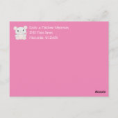 Muis Baby shower roze Briefkaart (Achterkant)