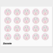 Muis Baby shower roze Ronde Sticker (Vel)