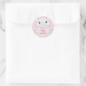 Muis Baby shower roze Ronde Sticker (Tas)