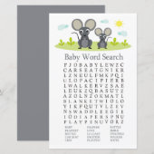 Muis Baby shower Word Search Game (Voorkant / Achterkant)