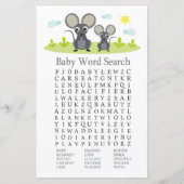 Muis Baby shower Word Search Game (Voorkant)