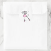 Muis Ballerina Drie Sticker (Tas)