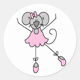 Muis Ballerina Drie Sticker