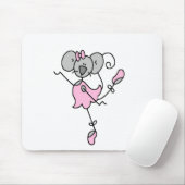 Muis Ballerina Stick Figuur Mousepad Muismat (Met muis)