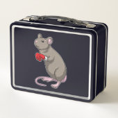 Muis bij Boxing met gebarsten handschoenen (Achterkant)