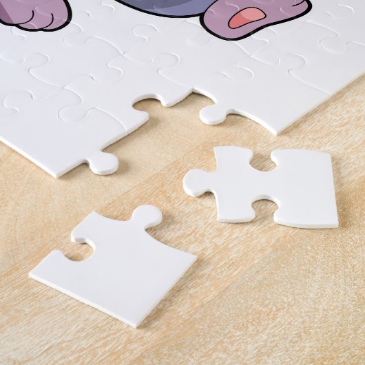 Muis bij Cricket met cricket bat Legpuzzel (Zijkant)