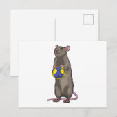 Muis bij Handbal Sporten Briefkaart (Voorkant / Achterkant)