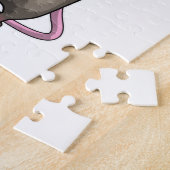 Muis bij handbalsport legpuzzel (Zijkant)