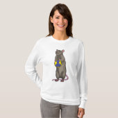 Muis bij handbalsport t-shirt (Voorkant volledig)