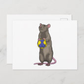Muis bij handbalsporten briefkaart (Voorkant / Achterkant)