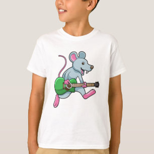 Muis bij Muziek met gitaar T-shirt