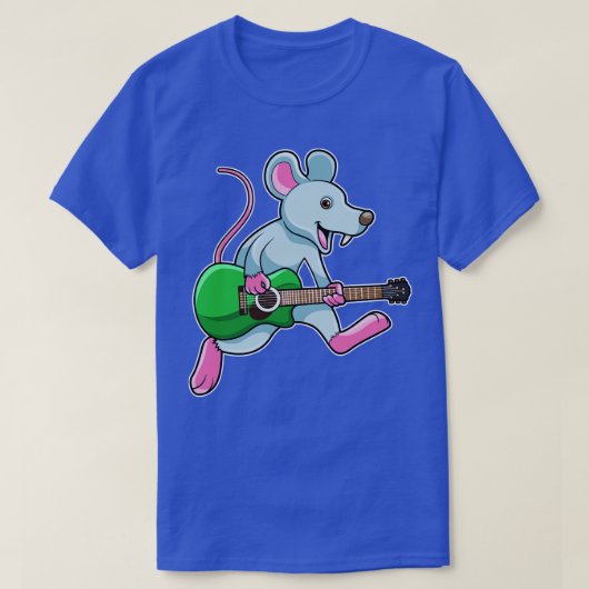 Muis bij Muziek met gitaar T-shirt (Design voorkant)