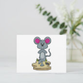 Muis bij Yoga Fitness Briefkaart (Staand voorkant)