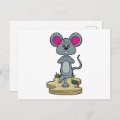 Muis bij Yoga Fitness Briefkaart (Voorkant / Achterkant)