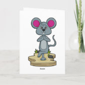 Muis bij Yoga Fitness Kaart (Achterkant)