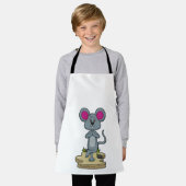 Muis bij Yoga Fitness Schort (Gedragen)