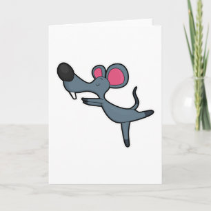 Muis bij yogarekoefening kaart
