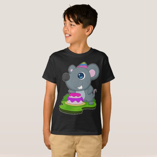 Muis Birthday Cake T-shirt (Voorkant volledig)
