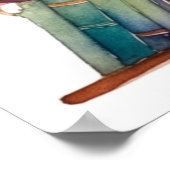 Muis bovenop boeken 3 poster (Hoek)