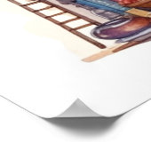 Muis bovenop boeken 4 poster (Hoek)