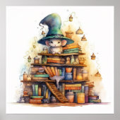 Muis bovenop boeken 6 poster (Voorkant)